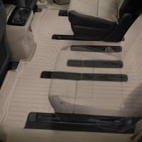 Резиновые коврики в салон WeatherTech для Toyota Highlander 2014-2019 с бортиком задние 2-3 ряд бежевые 2й ряд 2 сиден WeatherTech