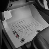 Резиновые коврики в салон WeatherTech для Toyota Land Cruiser Prado 150 2013-2018 с бортиком серые передние  WeatherTech