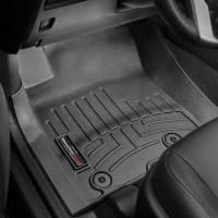 Резиновые коврики в салон WeatherTech для Toyota Land Cruiser Prado 150 2018+ с бортиком черные передние  WeatherTech