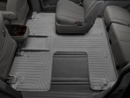 Резиновые коврики в салон WeatherTech для Toyota Sienna 2013-2021 минивен с бортиком задние серые  2-3-й ряд 7 мест