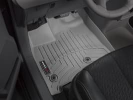 Резиновые коврики в салон WeatherTech для Toyota Sienna 2013-2021 минивен с бортиком передние серые  WeatherTech