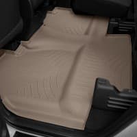 Резиновые коврики в салон WeatherTech для Toyota Tundra 2014-2019 Double Cab без ящика с бортиком задние бежевые