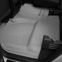 Резиновые коврики в салон WeatherTech для Toyota Tundra 2014-2019 Double Cab без ящика с бортиком задние серые WeatherTech