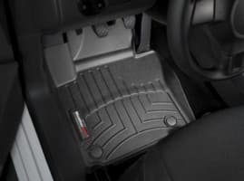 Резиновые коврики в салон WeatherTech для Volkswagen Caddy 3 2011-2015 длинн.база с бортиком передние черные