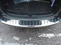 Хром накладка на задний бампер из нержавейки для Chevrolet Epica 2006-2012 с загибом
