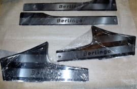 Хром накладки на внутренние пороги из нержавейки для Citroen Berlingo 2008-2018 Omcarlin