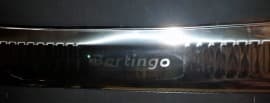 Хром накладка на задний бампер из нержавейки для Citroen Berlingo 2008-2018 с загибом Omcarlin