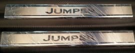Хром накладки на пороги на короб из нержавейки для Citroen Jumper 2006-2014 Omcarlin