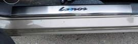 Хром накладки на внутренние пороги из нержавейки для Daewoo Lanos седан Omcarlin