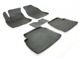 Резиновые коврики в салон  для Chevrolet Aveo T250 2005-2011 седан кт 5шт Seintex