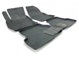 Резиновые коврики в салон  для Ford Focus 2 2004-2011 седан кт 5шт Seintex