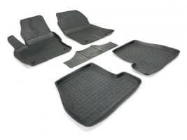 Резиновые коврики в салон  для Ford Focus 3 2011-2014 универсал кт 5шт Seintex