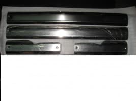 Хром накладки на внутренние пороги из нержавейки на пластик на Renault Logan 2004-2013
