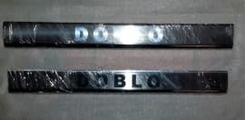 Хром накладки на пороги на короб 2шт из нержавейки для Fiat Doblo 2000-2010 Omcarlin