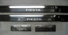 Хром накладки на пороги из нержавейки для Ford Fiesta 2002-2008