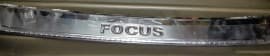 Хром накладка на задний бампер из нержавейки для Ford Focus 2 Hatchback 2004-2011 с загибом и надписью