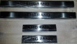 Хром накладки на внутренние пороги из нержавейки для Geely Emgrand EC8 2010+