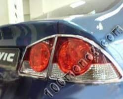 Хром накладки на задние стопы из ABS-пластика для Honda Civic 8 Sedan 2005-2011