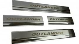 Хром накладки на пороги из нержавейки для Mitsubishi Outlander 3 XL 2014-2020