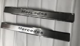 Хром накладки на пороги из нержавейки для Mercedes-Benz Vito W447 2014+ Omcarlin