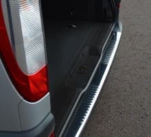 Хром накладка на задний бампер из нержавейки для Mercedes-Benz Vito W639 2010-2014 с загибом без надписи