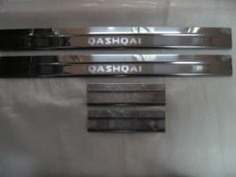 Хром накладки на пороги из нержавейки для Nissan Qashqai 1 2006-2010
