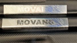 Хром накладки на пороги из нержавейки для Opel Movano A 1998-2010 Omcarlin