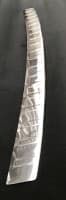 Хром накладка на задний бампер из нержавейки для Skoda Fabia 3 2014-2021 с загибом  Omcarlin