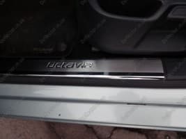 Хром накладки на пороги из нержавейки для Skoda Octavia A7 2013-2020 8шт штамповка