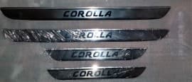 Хром накладки на пороги из нержавейки для Toyota Corolla 2006-2013