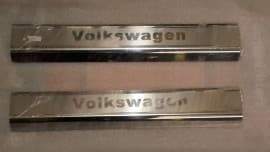 Хром накладки на пороги из нержавейки для Volkswagen T5 2003-2010 2шт Omcarlin