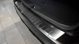 Хром накладка на задний бампер из нержавейки для Volkswagen Jetta 6 2010-2018 профилированная с загибом