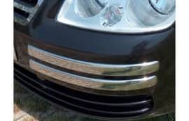 Хром накладки на углы переднего бампера из нержавейки для Volkswagen Caddy 3 2004-2010  Omcarlin