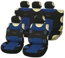 Синие накидки на передние и задние сидения для Nissan Pathfinder R53 2021+ Prestige