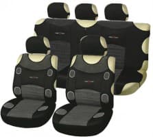 Серые накидки на передние и задние сидения для Dacia Logan 2020+ Prestige