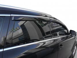 Дефлекторы окон Ветровики с хром молдингом HIC для Audi Q7 2005-2014 4 шт