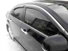 Дефлекторы окон HIC с хром молдингом для Toyota Camry 2011-2014 4 шт HIC old