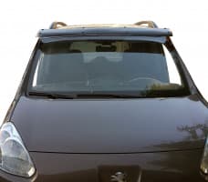 Козырек на лобовое стекло EuroCap 5мм черный глянец для Peugeot Partner Tepee 2008-2018