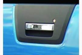 Хром накладка на ручку багажника Omsa Line из нержавейки для Nissan Navara 2010-2015 Хром задней ручки Ниссан Навара 1шт