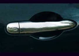 Хром накладки на ручки Omsa Line из нержавейки для Nissan Primera P12 2003+ Хром ручек Ниссан Примера 4шт