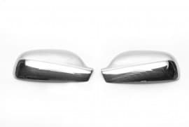 Хром накладки на зеркала Omsa Line из ABS-пластика для Peugeot 407 2004-2011 Хром зеркал Пежо 407 2шт Omsa