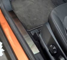 Хром накладки на внутренние пороги НатаНика PREMIUM для Ford Fiesta VII 5D 2013-2018