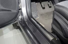 Хром накладки на внутренние пороги НатаНика PREMIUM для Hyundai Accent 4 2010-2017