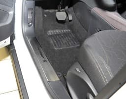 Хром накладки на внутренние пороги НатаНика PREMIUM для Peugeot 208 FL 5D 2012-2019