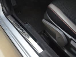 Хром накладки на внутренние пороги НатаНика PREMIUM для Subaru XV 2011-2017 NataNiko