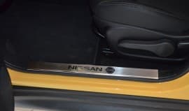 Хром накладки на внутренние пороги НатаНика PREMIUM для Nissan Juke 2010-2014