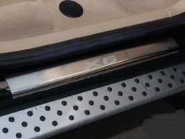 Хром накладки на пороги НатаНика PREMIUM для BMW X6 2008-2014