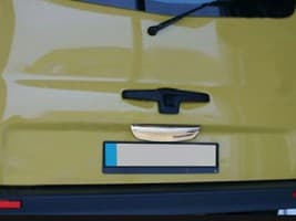 Хром планка над номером Omsa Line из нержавейки для Renault Trafic 2001-2015 Хром планка Рено Трафик 1шт нижняя без надписи
