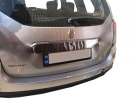 Хром накладка над номером Carmos из нержавейки для Dacia Duster 2008-2018 Планка над номером на Дачия Дастер полная