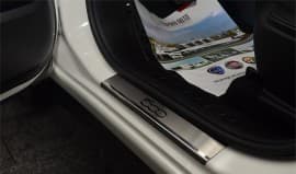 Хром накладки на пороги НатаНика PREMIUM для Fiat 500L 2012+ NataNiko